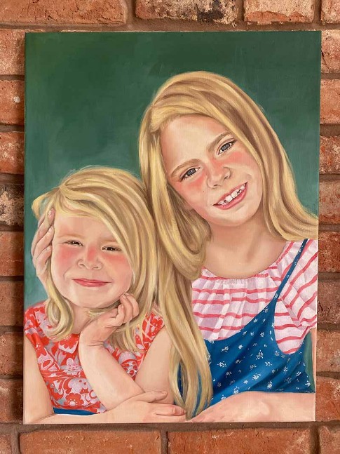 Oil on canvas, "sisters"